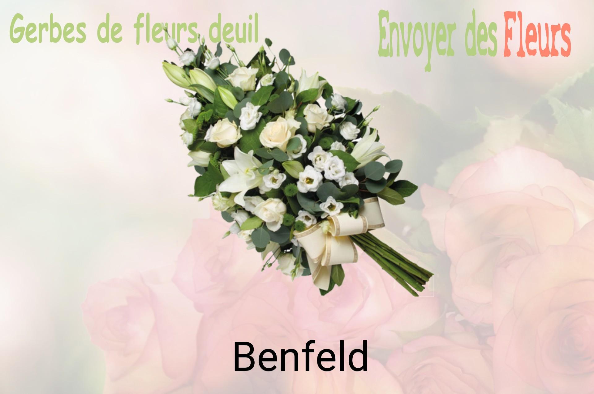 Gerbe de fleurs de deuil livrée à Benfeld